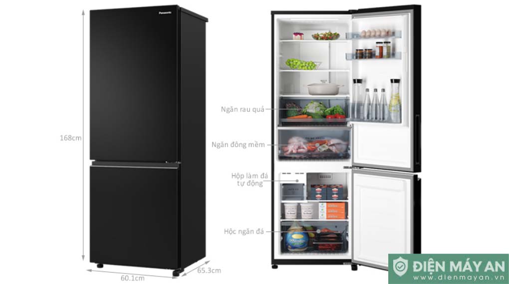 Tủ lạnh Panasonic Inverter 300 lít NR-BV331CPKV